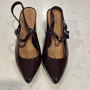 Elegant Burgundy Slingback Heels